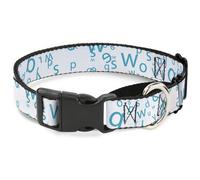Plastic Martingale Collar Stargazer White/Blue Small 9-15"