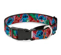 Plastic Martingale Collar Stitch 6-Expressions Tropical Flora Burgundy Reds/Gree