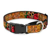 Plastic Martingale Collar Tattoo Johnny-Dagger WIDE-Large 18-32"