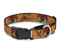 Plastic Martingale Collar Tattoo Johnny-Religious Medium 11-17"