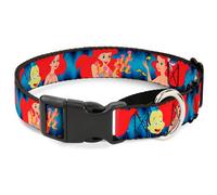Plastic Martingale Collar The Little Mermaid Under the Sea Scenes Large 15-26"