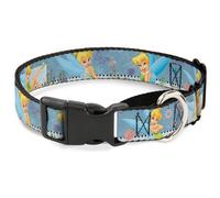 Plastic Martingale Collar Tinker Bell Garden Poses WIDE-Large 18-32"