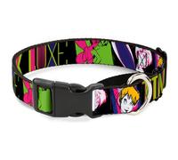 Plastic Martingale Collar Tinker Bell Luxe Sketch Black/Multi Neon WIDE-Medium 1