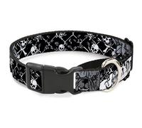 Plastic Martingale Collar Trust No One Black/White WIDE-Small 13-18"