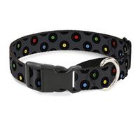 Plastic Martingale Collar Vinyl Records Gray/Black/Mutli Color WIDE-Medium 16-23