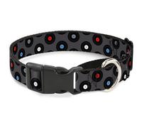 Plastic Martingale Collar Vinyl Records Gray/Black/Red/Blue/White WIDE-Large 18-