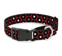 Plastic Martingale Collar Vinyl Records Red/Black/Gray/White WIDE-Large 18-32"