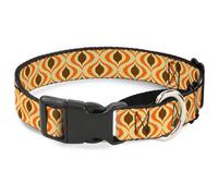 Plastic Martingale Collar Wallpaper1 Tan/Orange/Brown Medium 11-17"