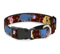 Plastic Martingale Collar Winnie the Pooh Character Poses Small 9-15"