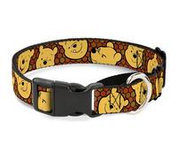 Plastic Martingale Collar Winnie the Pooh Expressions/Honeycomb Black/Browns WID
