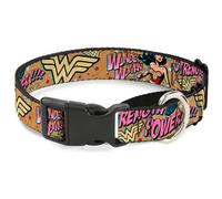 Plastic Martingale Collar Wonder Woman Strength & Power Large 15-26"