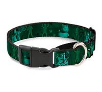 Plastic Martingale Collar Woody & Friends KEEP CALM & REACH FOR THE SKY Blues Sm