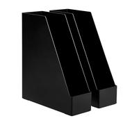 Plastic Organizer - Portariviste, Confezione Da 2, Nero