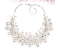 Plastic Pearl Necklace Wedding Jewelry for Occasion Collana Perle Costume