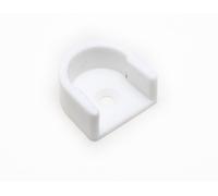 Plastic Presa Asta Binario Plastic Tipo Ovale Bianco 16mm Diam. Int. Pacco da 50