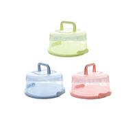 Plastic Round Cake Box with Handle for Case Birthday Wedding Party Storage Box C