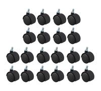 Plastic Ruota Girevole con Perno da 8 mm Stelo da 1.5 Pollici Dia Wheel 20 2807