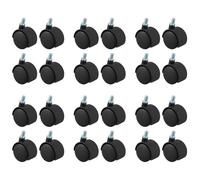 Plastic Ruota Girevole con Perno da 8 mm Stelo da 1.5 Pollici Dia Wheel 24 9844