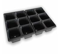 Plastic Seed Tray - 12 Cells - Black Color:Seeds Only