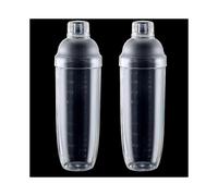Plastic Shaker Cocktail Drink Mixer with Marks Clear Milk Tea Wine Shaker Bar Mixing Tool