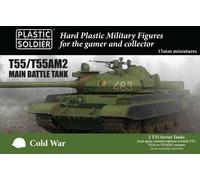 Plastic soldier MODV15001 Sovietico T55 -un AM2 Serbatoio 5 Modelli Kit 15mm