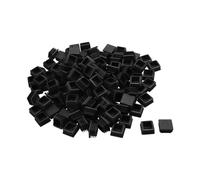 Plastic Square Table Chair Leg Feet Tube Insert End Cap Black 30mm x 30mm 150pcs