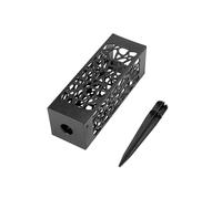 Plastic Vase for Cemetery Anti Deformed Durable Hollow Flower Holder with Long Spike Tear Resistant Flower Vase Black