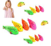 Plastic Wind-Up Wiggle Fish Toys, 360° Rotating Clockwork Swinging Cartoon Fish Toys, 2025 New Clockwork Swinging Cartoon Fish Toys (3 pcs)