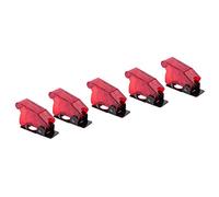 Plastica 12 mm Interruttore a levetta, coperchio di sicurezza, protezione tappo, 5 pezzi rosso