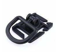 plastica, 25 mm, per Molle a 360 gradi di rotazione a D, zaino tattico, con fibbia girevole a D per anello girevole a DRing Buckle Molle, cinghia a moschettone, zaino nero