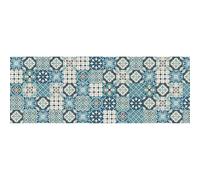 Plastica adesiva in rotolo effetto piastrelle blu 200x45 cm Blu