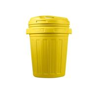 BIDONE IMMONDIZIA + COPERCHIO A VITE GIALLO LT 70 CM 45 H.CM 62