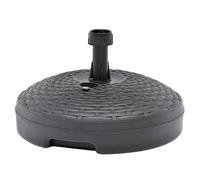 Rombo Racing - Base ombrellone riempibile PVC effetto rattan per pali fino a 35 mm Antracite