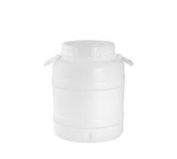 FUSTO CONTENITORE BOCCA LARGA BIANCO LT. 30 PER ALIMENTI CON TAPPO A VITE