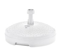 Plastica Adriatica Base per ombrelloni Tonda in plastica Simil Rattan, Bianca, 46 cm, Cm 46