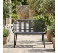 Plastica Alto Sele Divano da Esterno 2 Posti PP 115x61,5x81cm Antracite Positano