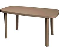 PLASTICA ALTO SELE OTELLO - Tavolo Ovale, 140 x 90 cm, Colore: Tortora, Multicolore, 136, 0000 x 82, 0000 x 6, 0000 cm