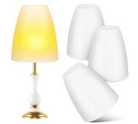 Plastica Bianca Paralume Foro 40 MM, Design Piatto per Lampada | Finitura Liscia Contemporanea, per Plafoniera e Applique in Camera o Hotel