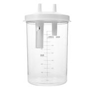 Plastica Bottiglia di Raccolta Kit di Collegamento 1000ml | Tappo Ermetico e Doppio Raccordo Standard, Scala Graduata Trasparente, per Uso in Laboratorio e Ospedale