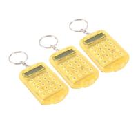 Plastica Calcolatrice Portachiavi Oro Mini 3 Pezzi | Compatta e Leggera, per Borsa e Chiavi, Uso Domestico o Tragitto, Calcoli Rapidi Sempre Pronti Colore Casuale