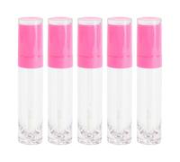Plastica Contenitore per Lucidalabbra 8ml, 5 Pezzi | Chiusura Anti Perdita, Leggero e Salvaspazio, per Oli Essenziali e Gloss, Coperchio