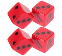 Plastica Dadi da Gioco Rossi 2 Impostati, Cubo Compatto | Puntini Grandi e Facili da Leggere, Bordi Arrotondati, Adatti a Pub e Attività in Classe