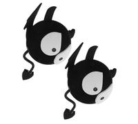 Plastica Decorazione 2 Pezzi Auto Antenna Diavolo Nero | Accessori Esterni Veicolo, Ornamenti per Auto dei Cartoni Animati, Facile Installazione Sul Tetto
