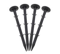 Plastica Giardino Pali Ancore Paesaggio Terra Chiodo 200mm 7.9-pollici Nero 20pz