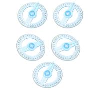 Plastica Goniometro Geometrico Circolare 5 Pezzi | Strumento Portatile Segni Ben Visibili, per Disegni Tecnici, Carpenteria, Piani Ingegneristici