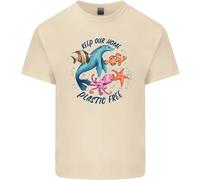 Plastica Gratuito Climate Change Octopus Sigillo Pesce Uomo Cotone T-Shirt