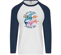 Plastica Gratuito Climate Change Octopus Sigillo Pesce Uomo L/S Baseball Maglia