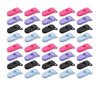 Plastica in bombate a scatto con ciucini clip clip clip per ciucinipitumi per ciucini per bambini, clip per bavaglini, artigianato fai -da -te 50 pezzi per ciuccio fittizio per bambini