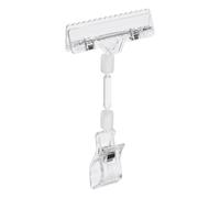 Plastica Merchandising Segnale Clip,Ruotabile Clip-on Supporto 8x16cm i10pz