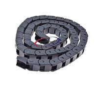 Plastica nera flessibile nidificato semi chiuso trascinamento catena cavo cavo per macchine elettriche (10x10mm)